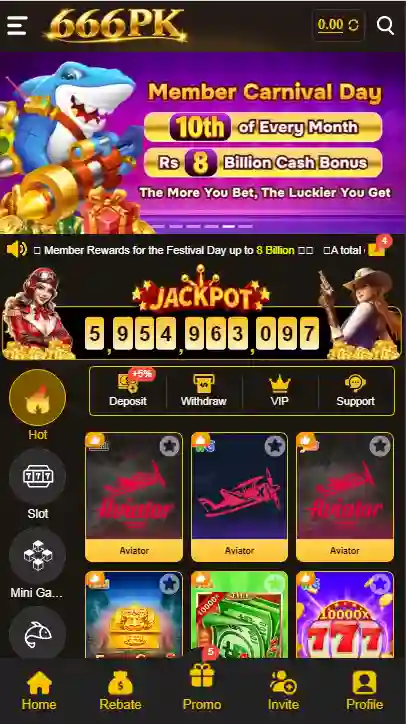 666PK Game Home Screen